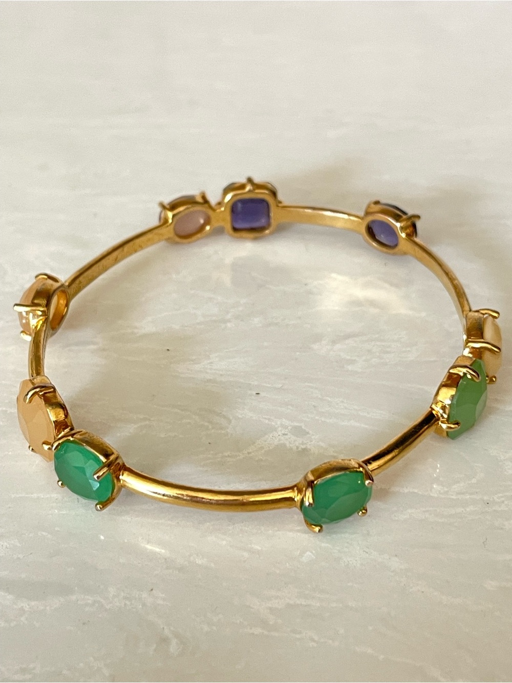 Kate Spade ♠️ Multi Gem Gold Bangle - Picture 2 of 7